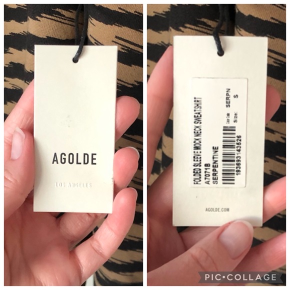 CLOSEOUT \AGOLDE\• NWT Serpentine Mock Neck Sweatshirt - Picture 9 of 16